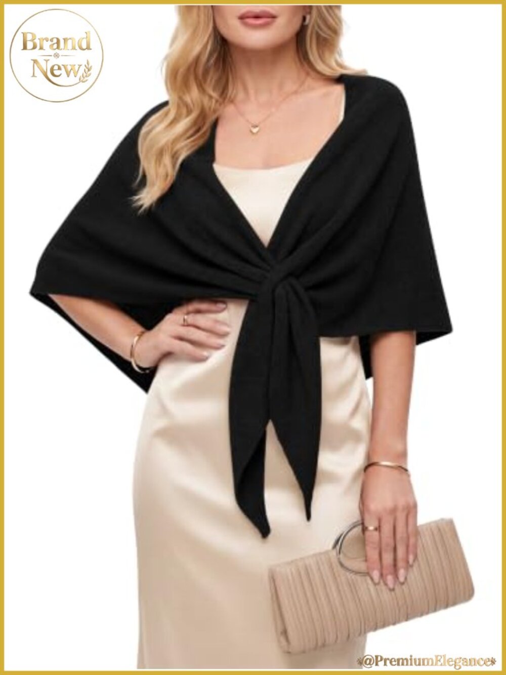 Lightweight Knit Shawl Wrap Triangle Pashmina Cape Poncho Open Front Cardigan